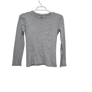 Tommy Hilfiger XS Gray Long Sleeve Logo Tee